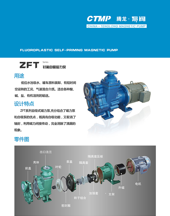 ZFT氟塑料磁力泵